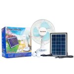 duravolt rechargeable table solar fan drf-12ts
