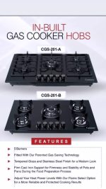 Century 5 burner Tempered Glass built-in gas hob cgs 501-a /cgs 501-b