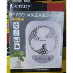 Century 6'' Rechargeable Table Fan FRCT-15