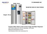 Polystar 436L Inverter Side by Side Refrigerator PV-SBS666WD-INV