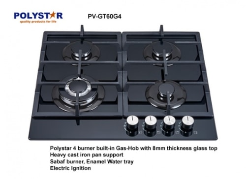 Polystar PV-GT60G4 60cm 4 gas hob Gas Cooker
