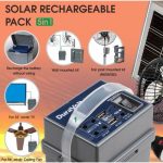 Portable solar power pack with lithium battery