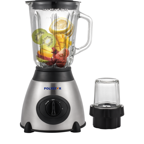 Polystar 1.5L Glass Jar 2-in-1 Blender PV-BL509G