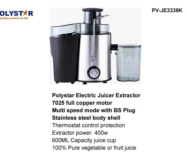 Polystar PV-JE3338K Electric Juice Extractor