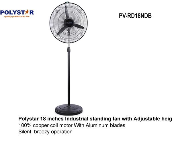 Polystar PV-RD18NDB 18″ Industrial Fan with Adjustable Height