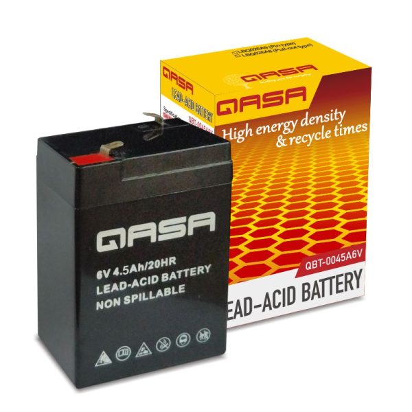 Qasa 6V 4.5Ah Pin Type Rechargeable Fan Replacement Battery