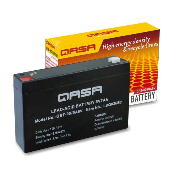 Qasa Rechargeable Fan Replacement Battery 6V 7Ah QBT-0070A6V