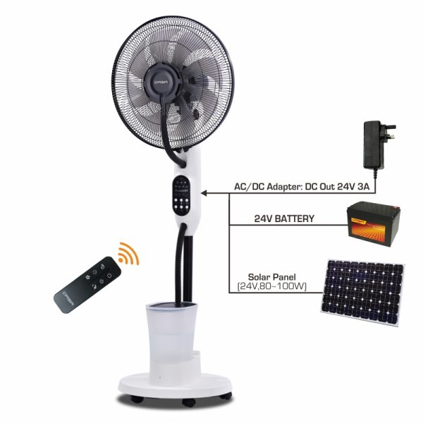 16" ac/dc Mist Fan QSF-16R mist  with remote