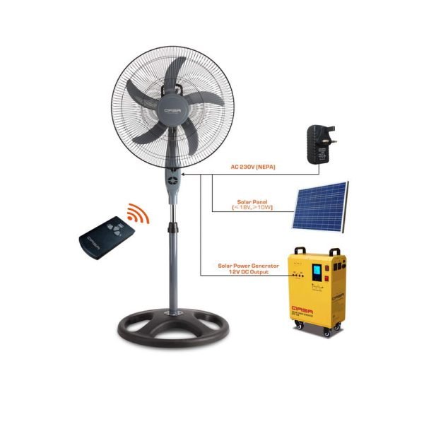 18” AC/DC Standing Fan With Remote QSF-18R