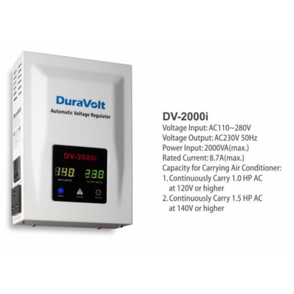 Duravolt DV 2000i 2kVA Wall-Mount Voltage Stabilizer