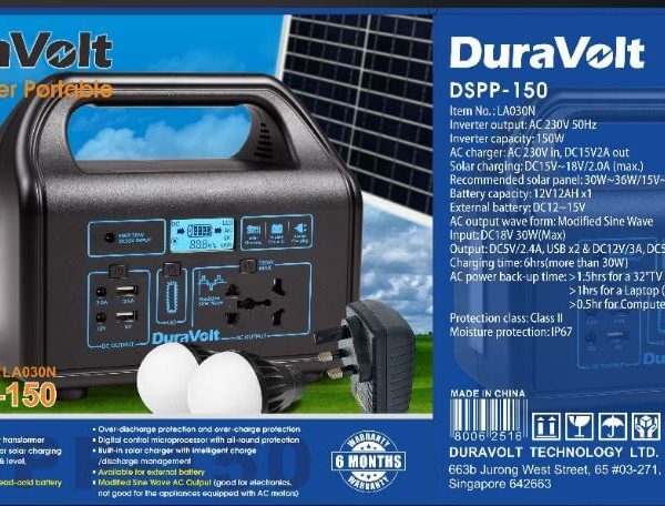 Duravolt 150W Solar Portable Generator DSPP-150
