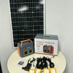 450W Solar Energy Power Storage + 100W Panel & 4 Bulbs