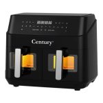 alt="Century CAF-8340-C 10L Digital Touch Screen Dual Window Air Fryer - Front View"