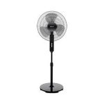 Maxi 16-inch standing fan in a bedroom setting