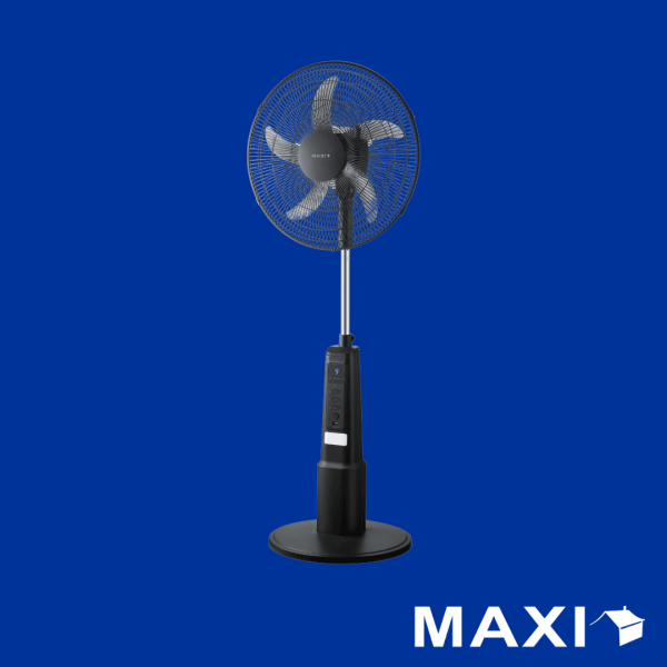 Maxi 18-inch rechargeable fan with 5 blades and night light