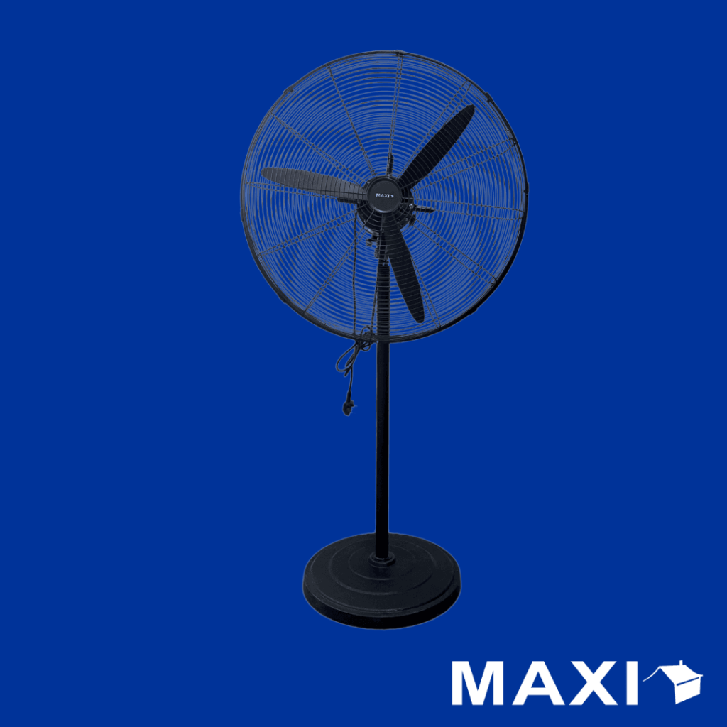 Maxi 26-inch industrial fan in a workshop setting