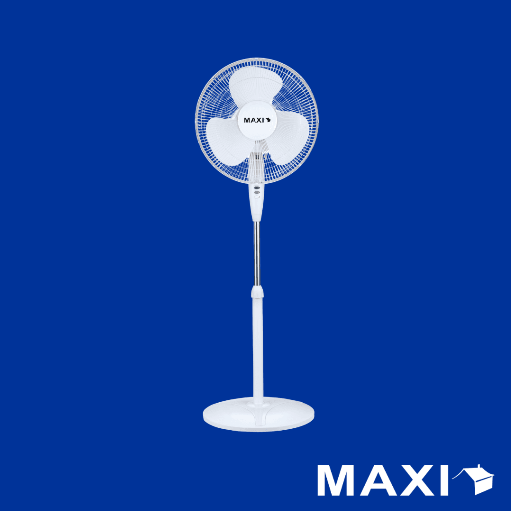 Maxi 16-inch standing fan with adjustable height