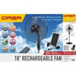 Qasa 18-inch 4-in-1 rechargeable fan QRF-6918 with lithium battery and 9 speeds