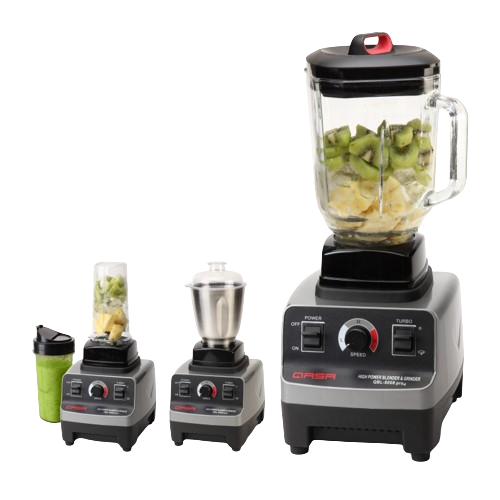 Qasa 1500W High Power Blender & Grinder QBL-8008 Pro4 with Glass Jar and Grinder Cup