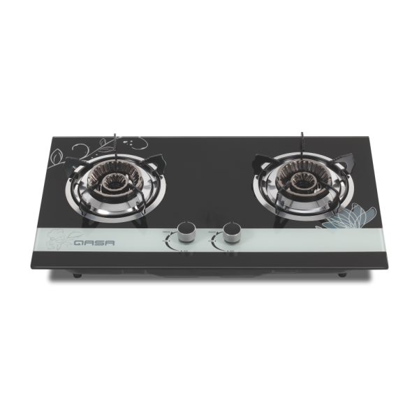 Qasa 2 Burner Tempered Glass Gas Cooker QGC-2BG Vesta – Built-in and Table Top LPG Cooker