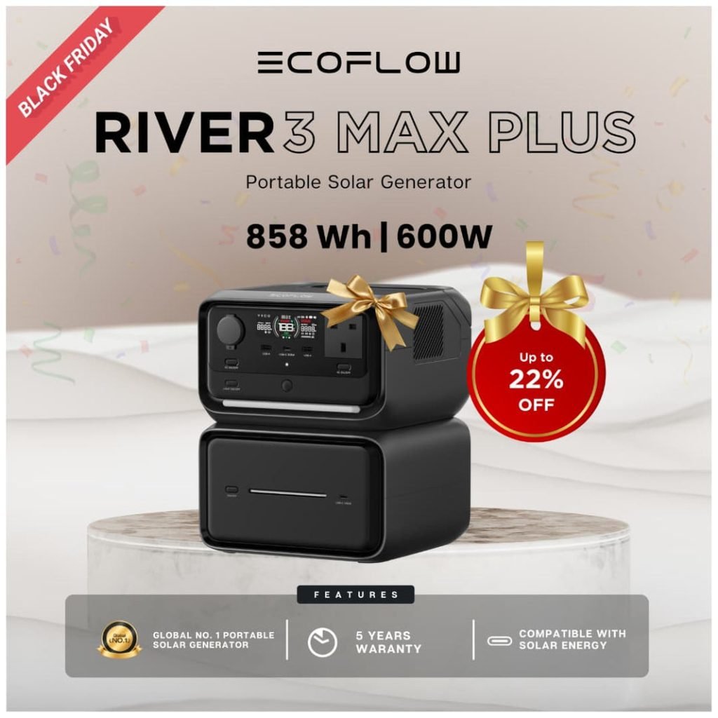 EcoFlow RIVER 3 Max Portable Power Station 572Wh LFP Battery
