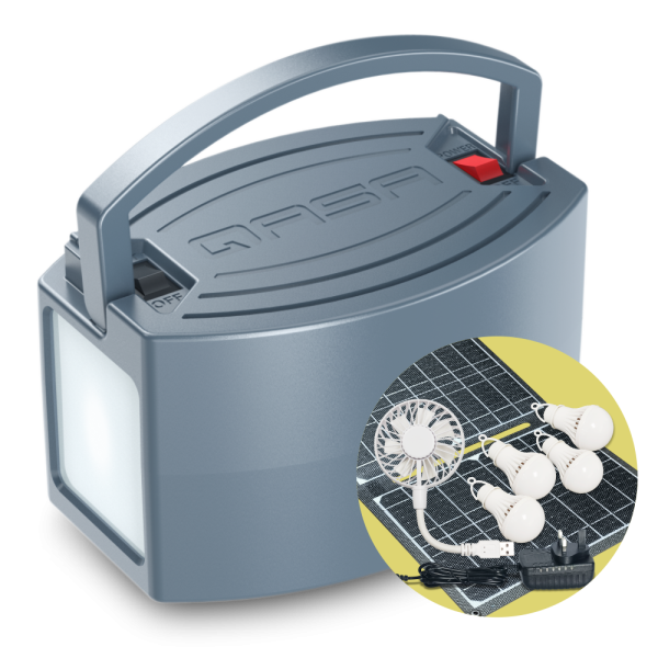 QASA SPP-006 5in1 Solar Power Pack with LED bulbs and fan