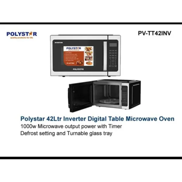 Polystar 42L Inverter Digital Microwave With Grill PV-42TTINV