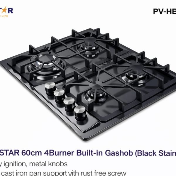 Polystar 60cm 4 burner gas hob PV-HBS4501B