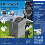 DuraVolt SRP-1245 5-in-1 Solar Rechargeable Pack with 12 Inch DC Table Fan, Solar Panel and LED Bulbs